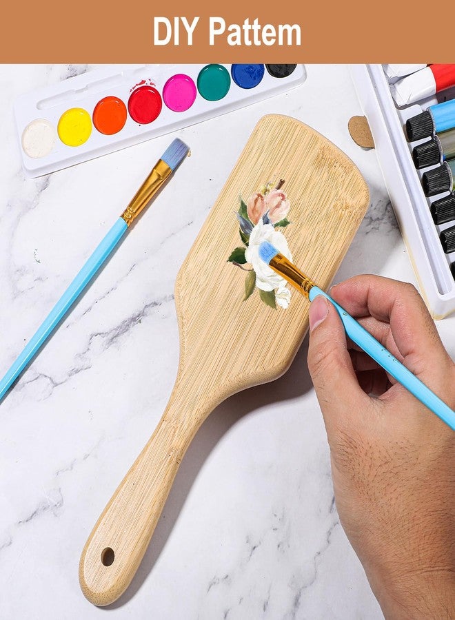Kifmurase 12 Pcs Bamboo Hair Brush Bulk Natural Wooden Paddle Brush Scalp Massage Bamboo Bristles Anti Static Wooden Hairbrush for Women Men Wedding Gift, Stimulates Scalp for Hair Growth - Image 4