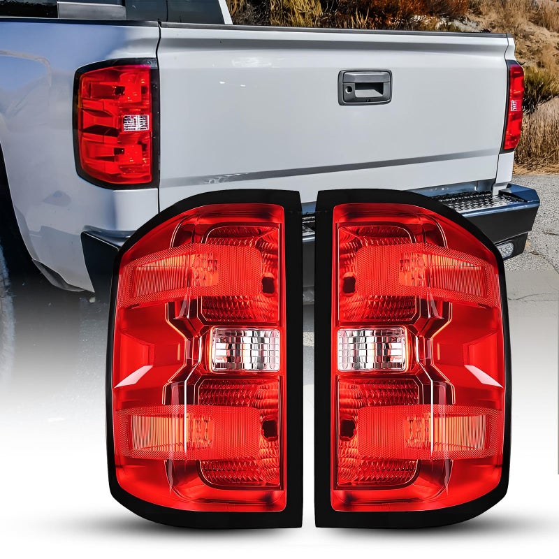 AUTOONE For 20142019 Chevy Silverado Tail Light Assembly Factory OEM Taillights Compatible with Chevrolet Silverado 1500 2500HD 3500HD 20152019 GMC Sierra 3500HD Driver Passenger Side