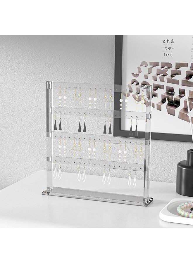 Coward Acrylic Earring Holder Stand, Tabletop Earring Jewelry Easel Display, Earring Jewelry Holder Organizer for Home Use or Store Selling Show (4layer) - Image 1