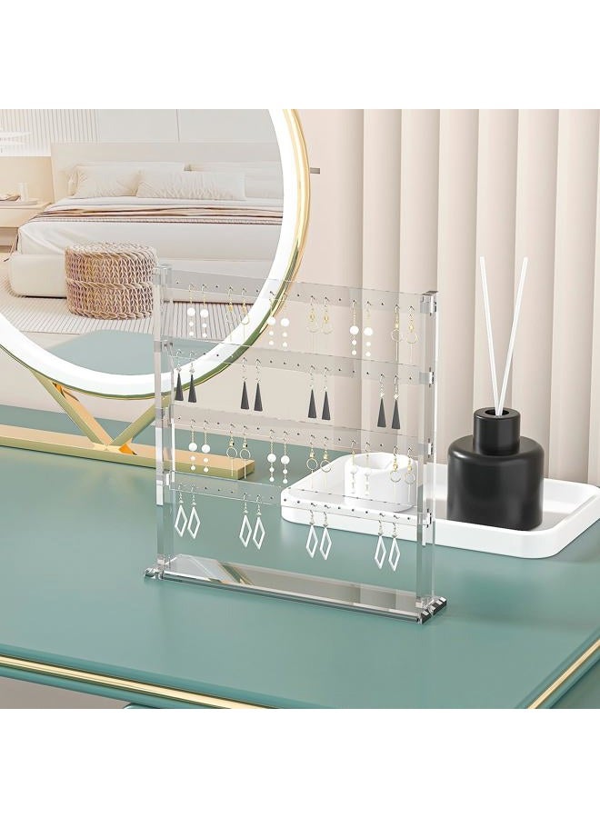 Coward Acrylic Earring Holder Stand, Tabletop Earring Jewelry Easel Display, Earring Jewelry Holder Organizer for Home Use or Store Selling Show (4layer) - Image 3