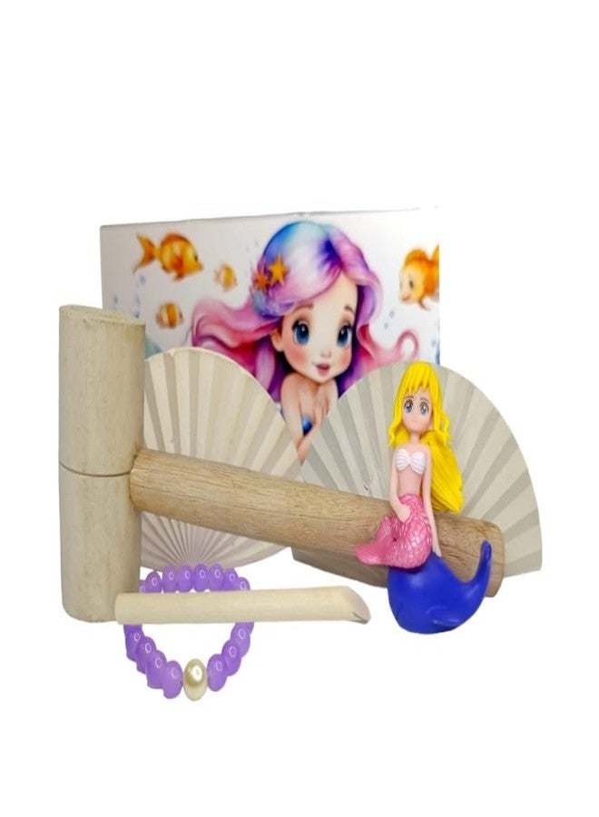 Toyfinity Enchanting Undersea Adventure: Shell Toys for Kids Best Gift for Kids Girl with Mermaid Spark Imagination Magical Playtime Fun Kids Toys (2 Shells, 1 Hammer, 1 Mermaid, 1 Bracelet, 1 Chisel) - Image 1