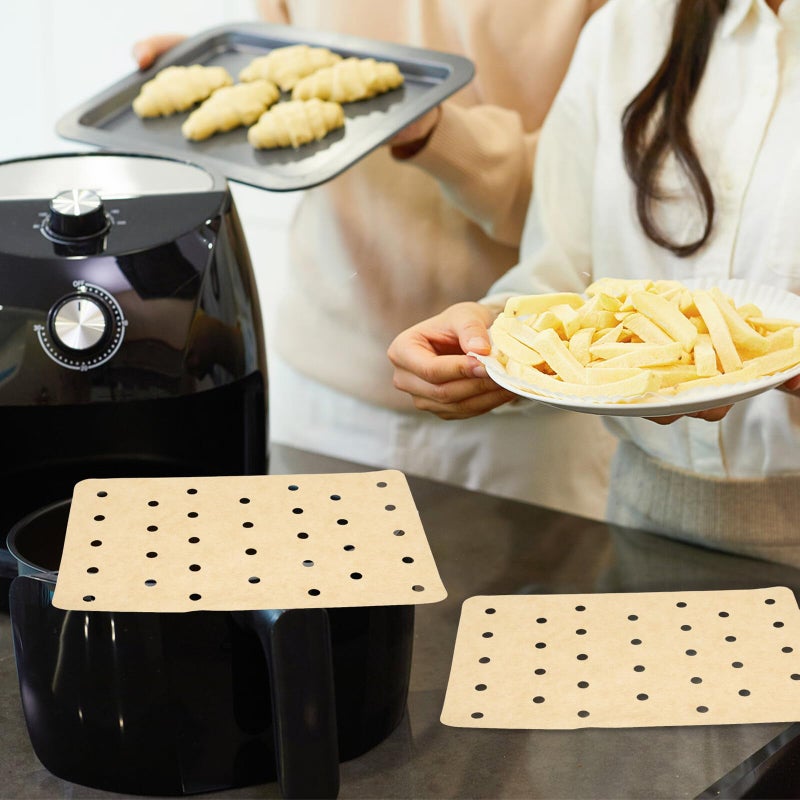 Unbleached Air Fryer Parchment Paper Sheets 100pcs Nonstick Disposable Cooking Liners - Image 5