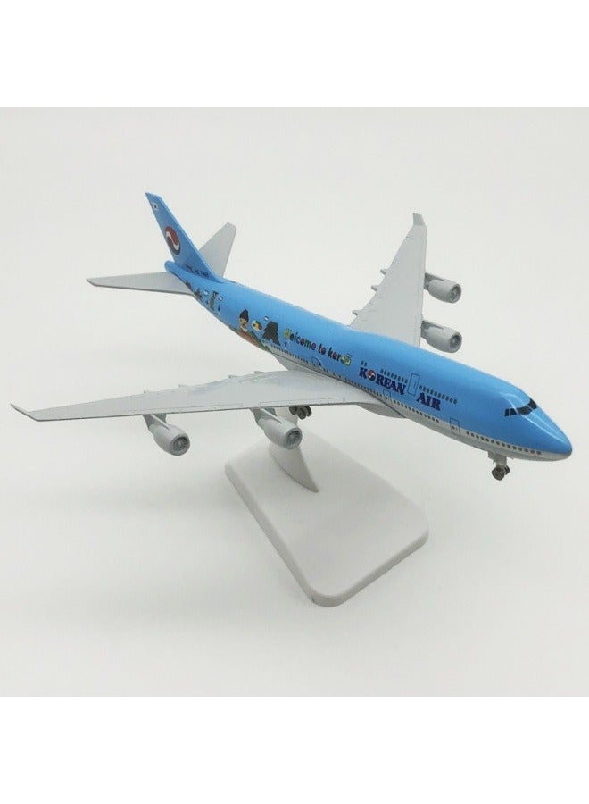 20cm Alloy Airplane Tabletop Display Model 1:200 Scale Korean B747 Airplane Model Ornaments Toy Furniture Decoration Collection Gifts - Image 3
