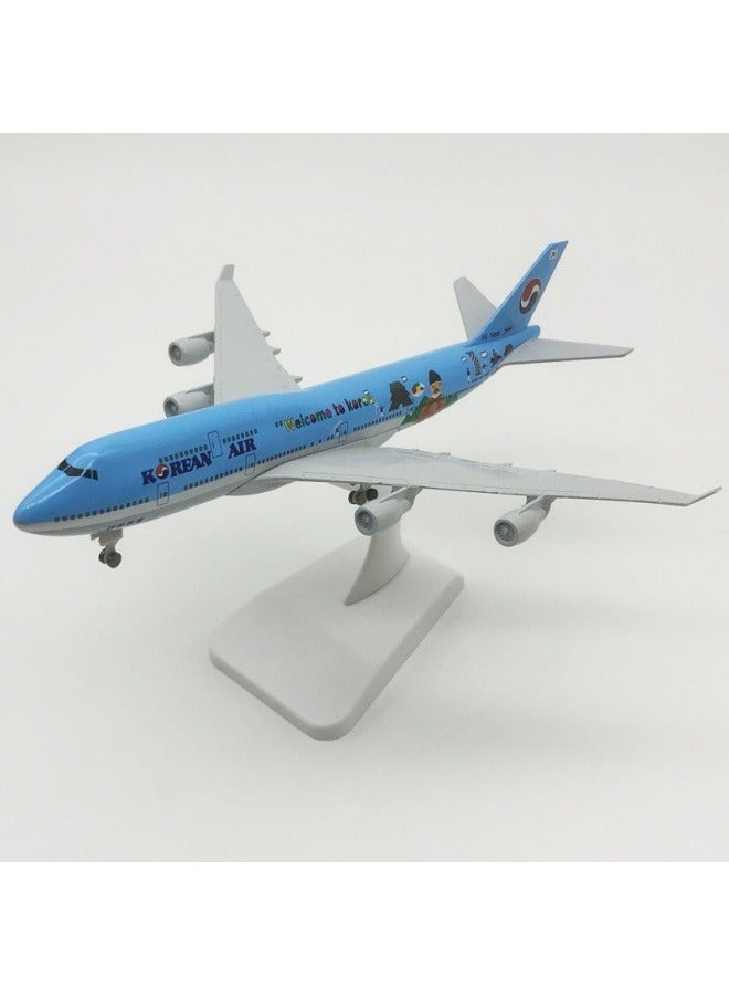 20cm Alloy Airplane Tabletop Display Model 1:200 Scale Korean B747 Airplane Model Ornaments Toy Furniture Decoration Collection Gifts - Image 2