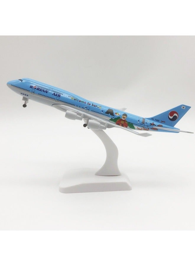 20cm Alloy Airplane Tabletop Display Model 1:200 Scale Korean B747 Airplane Model Ornaments Toy Furniture Decoration Collection Gifts - Image 5
