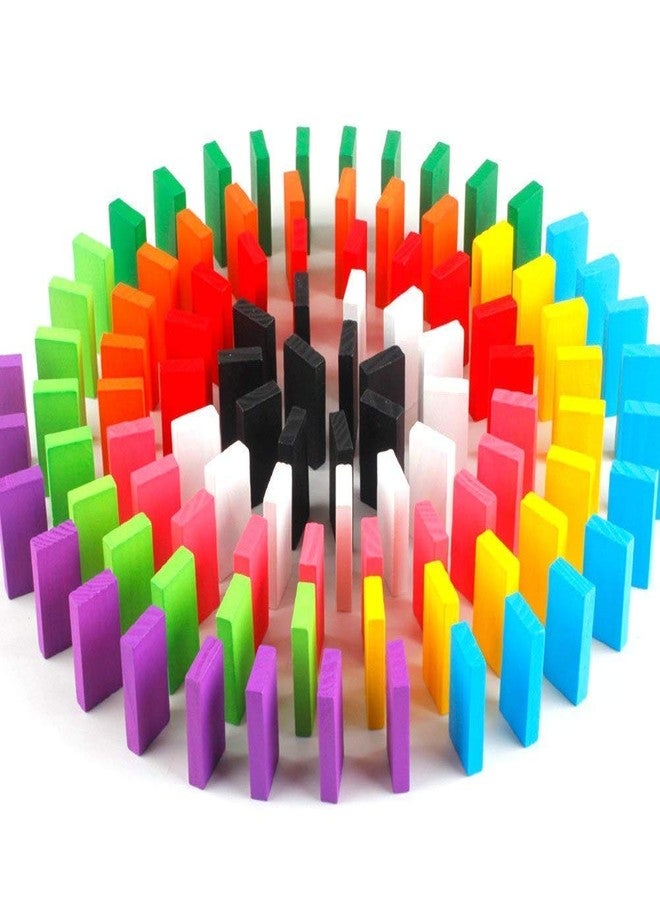 JBM ENTERPRISE Wooden Domino Blocks Game Set for Kids – Colorful Educational Toy for Early Learning, STEM Skill Development & Color Recognition | Fun Indoor Activity Game - Image 1