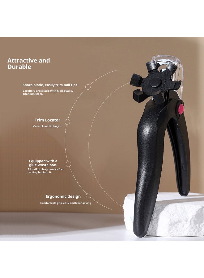 New nail art shears stainless steel U-shaped nail clippers DIY extended light therapy nail clippers with positioning shaping manicure - Image 3