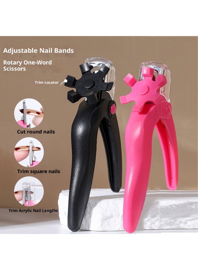 New nail art shears stainless steel U-shaped nail clippers DIY extended light therapy nail clippers with positioning shaping manicure - Image 2