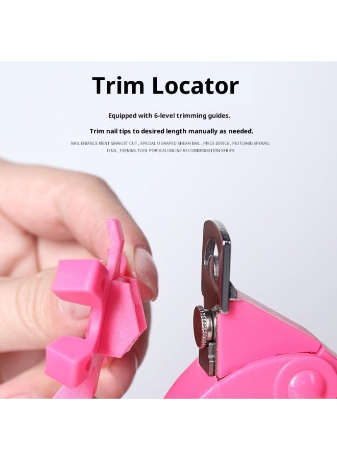 New nail art shears stainless steel U-shaped nail clippers DIY extended light therapy nail clippers with positioning shaping manicure - Image 5