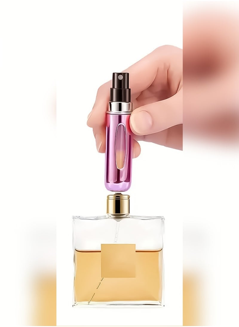 Travel Perfume Atomizer Set – 5pcs Travel Refillable Bottles | Fine Mist | TSA-Friendly for Men & Women