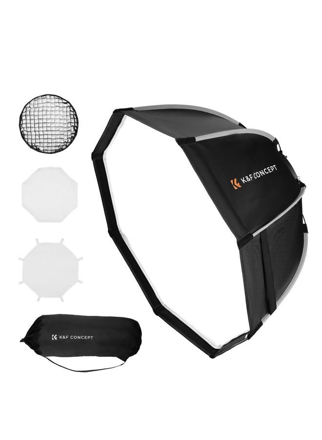 K&F Concept 35''/90cm Octagonal Softbox, Quick Release Bowens Mount Softbox with Honeycomb Grid, Light Diffusers, Carrying Bag, for Photography Studio Speedlite Flash and Monolight - Image 1