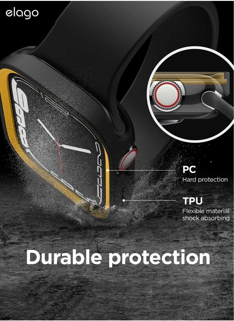 Elago Duo for Apple Watch Series 7 (41mm), Series 6/SE/5/4 (40mm) Cover Case - Black Yellow  - Image 3