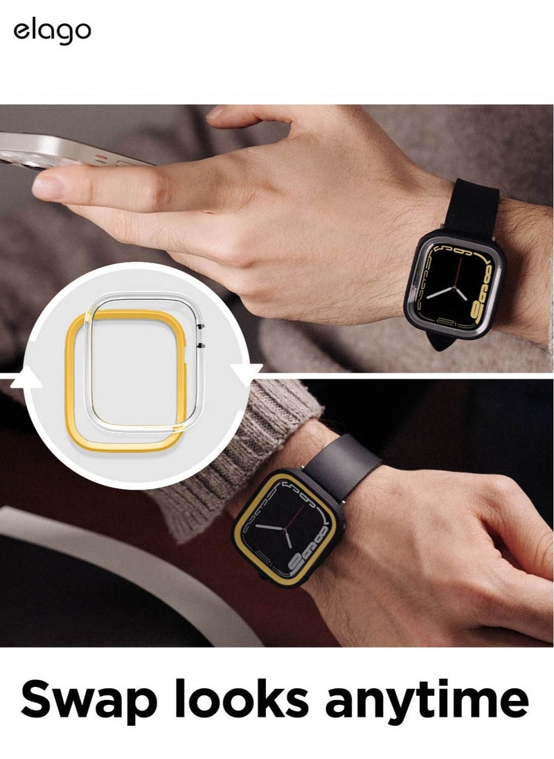 Elago Duo for Apple Watch Series 7 (41mm), Series 6/SE/5/4 (40mm) Cover Case - Black Yellow  - Image 4