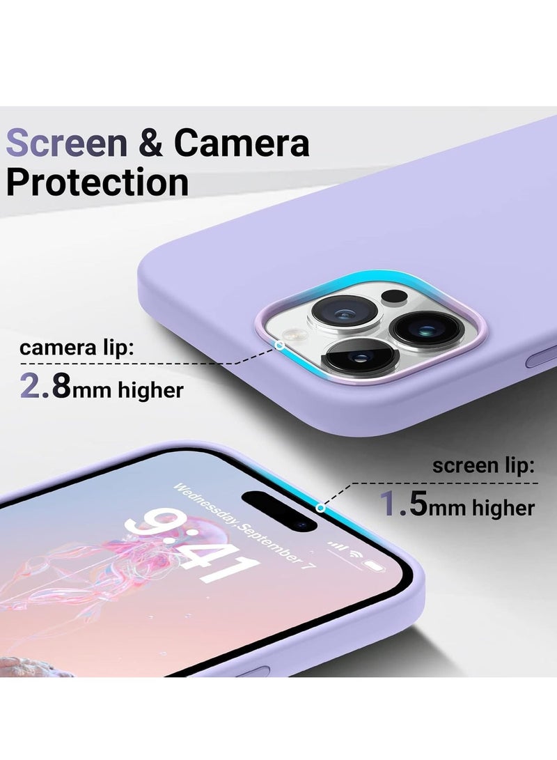 Raxoom [3-in-1] iPhone 15 Plus Case Bundle â€“ Purple Premium Liquid Silicone Shockproof Cover with 9H Tempered Glass Screen Protector - Image 4