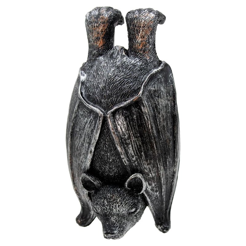 HPMAISON Plant Pot Hanger Bat Resin Statue Halloween Bat Garden Flower Pot Decoration Outdoor Decorative Sculptures Ornaments Figurine Weatherproof and UV Resistant - Image 4