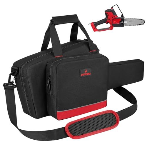 Jaffzora Mini Chainsaw Case Compatible with Milwaukee Electric Tool M18/ M12/CRDLSS 12V Fuel Hatchet 6In 8In Pruning, Waterproof Chainsaw Storage Bag Fits for RYOBI & Chrome (3004-20) & Accessories (Bag Only) - Image 1
