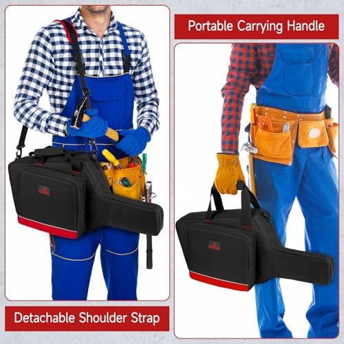 Jaffzora Mini Chainsaw Case Compatible with Milwaukee Electric Tool M18/ M12/CRDLSS 12V Fuel Hatchet 6In 8In Pruning, Waterproof Chainsaw Storage Bag Fits for RYOBI & Chrome (3004-20) & Accessories (Bag Only) - Image 5