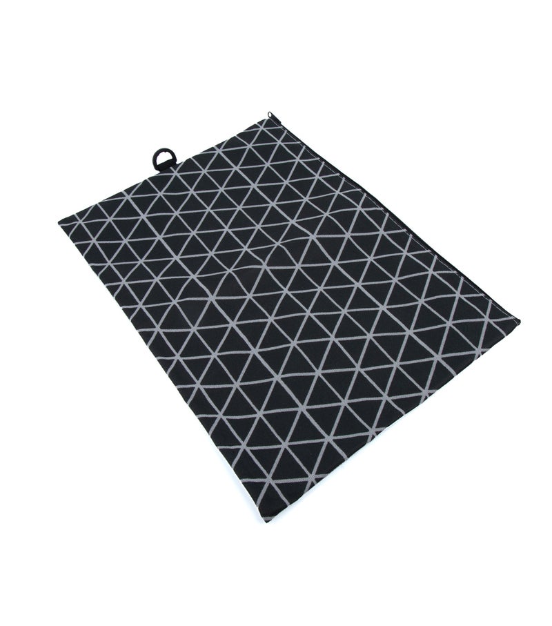 Daiso B4 Vinyl Mesh Case with Fabric Black – Zipper Document Organizer - Image 2