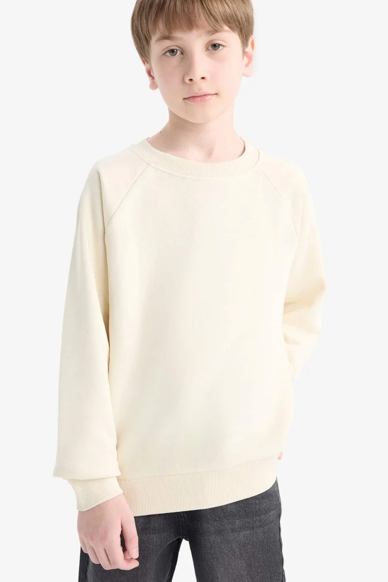 ديفاكتو Boy Basic Crew Neck Sweatshirt