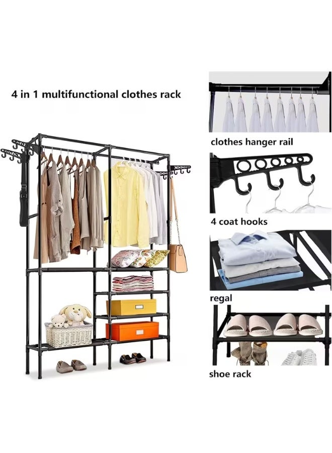 بلومنغ تايم جديد نمط الملابس الرف ، متعددة الوظائف الملابس شماعات ، الطابق الدائمة الملابس الرف للمنزل نوم استخدام ، بسيط معطف الرف ، الملابس تخزين الرف - Image 3