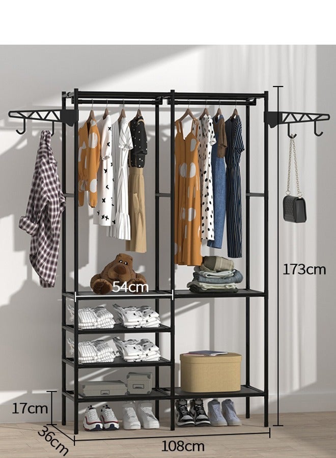 بلومنغ تايم جديد نمط الملابس الرف ، متعددة الوظائف الملابس شماعات ، الطابق الدائمة الملابس الرف للمنزل نوم استخدام ، بسيط معطف الرف ، الملابس تخزين الرف - Image 2