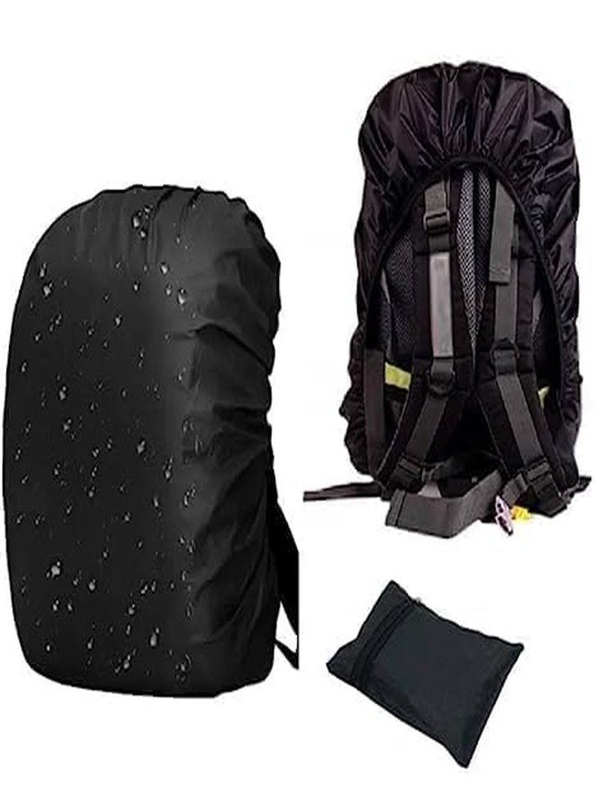 Obedient 30L to 60L Nylon 100% Rain & Dust Proof Protector for Standard Back Pack, Rain Cover for Bags with Storage Pouch,Seasonal Rain Cover for School Bags, Specially Trekking & Camping(Black) - Image 4