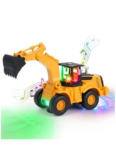 Construction Excavator Toy Kids Toy Digger Truck with Electric Universal Wheel Educational Toys Gifts with Lights and Sounds for 2 3 4 5 UP Years Old