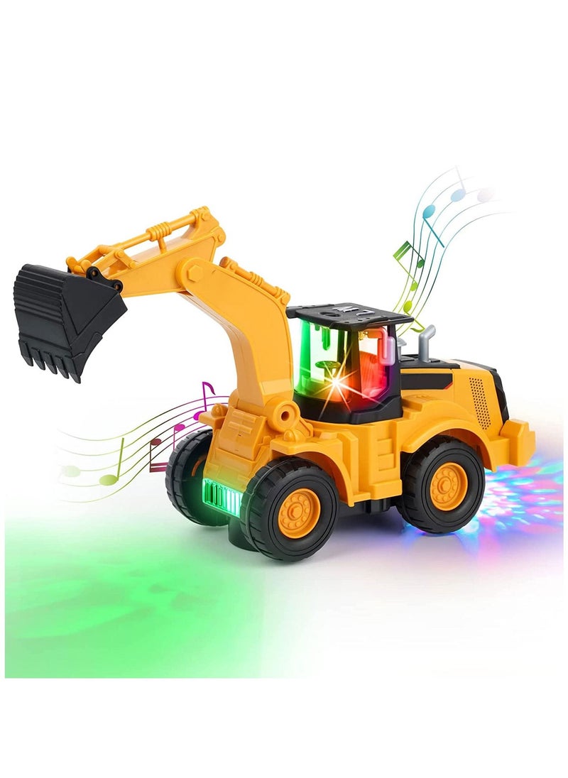 Excefore - Construction Excavator Toy Kids Toy Digger Truck with Electric Universal Wheel Educational Toys Gifts with Lights and Sounds for 2 3 4 5 UP Years Old - Image 1