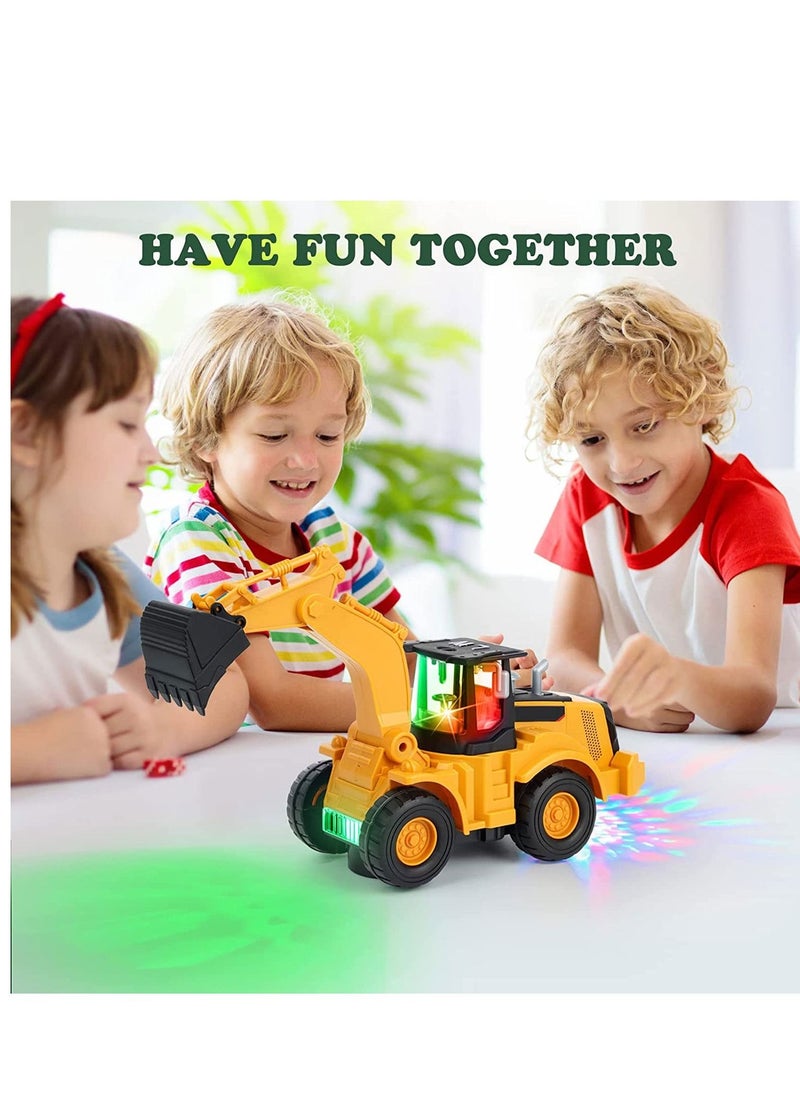 Excefore - Construction Excavator Toy Kids Toy Digger Truck with Electric Universal Wheel Educational Toys Gifts with Lights and Sounds for 2 3 4 5 UP Years Old - Image 1