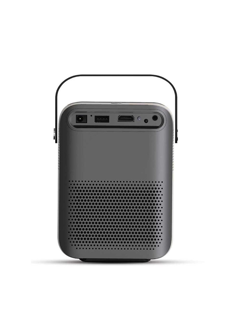 porodo - Full HD Portable Projector 2600mAh Built-in Battery Up to 100 inch Display 70 Min Playtime Wireless Mirroring Bluetooth Version 4.0 - Black - Image 1
