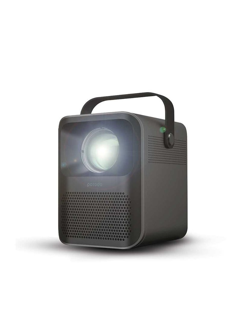 porodo - Full HD Portable Projector 2600mAh Built-in Battery Up to 100 inch Display 70 Min Playtime Wireless Mirroring Bluetooth Version 4.0 - Black - Image 1
