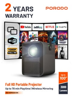 Full HD Portable Projector - Black