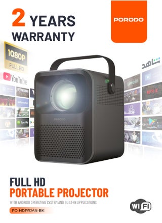 Full HD Portable Projector - Black