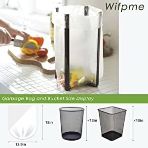 Wifpme Small Trash Bags 1.2 Gallon  Biodegradable Gallon Waste Bag  Mini Compostable Strong Bathroom Wastebasket Can Liners Garbage Bags For Home Office Kitchen Fit 5 Liter 5L  1 Gal  (120 Counts White) - Image 4
