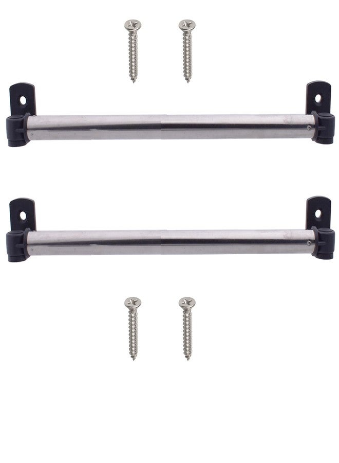 YYST Type A 8" to 15" Swivel End Sash Rod for Top & Bottom Doors & Sidelights Window Curtain Rod Sash Curtain Rod Petite Café Sidelight Rods W Screws (Black-2) - Image 1