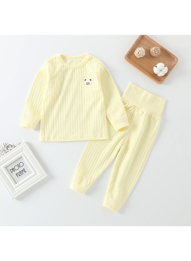 Baby's Autumn Clothes Set Cotton Baby's High Waist Belly Protection Pajamas For Boys And Girls Home Clothes Spring And Autumn Children's Underwear