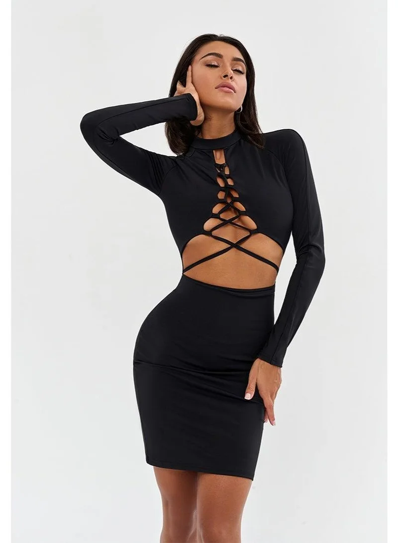 Bona Fide black Long Sleeve Dress for Women for Women | Best Price UAE