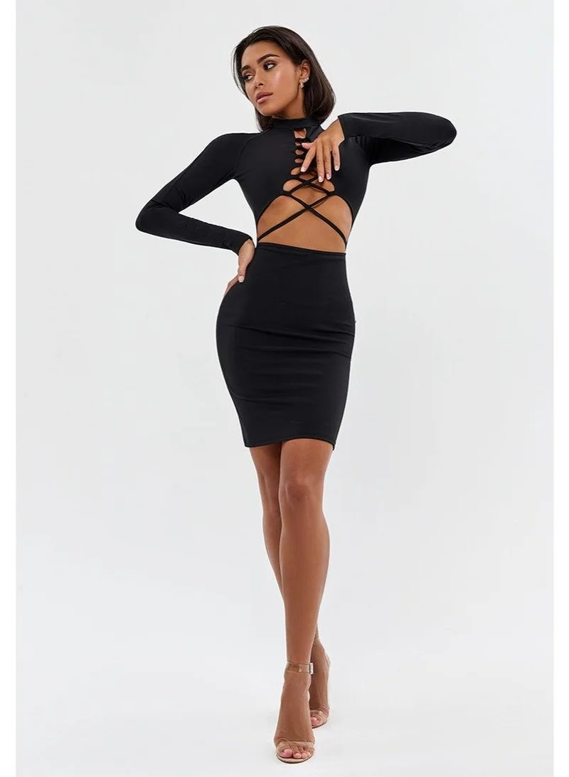 Bona Fide black Long Sleeve Dress for Women for Women | Best Price UAE