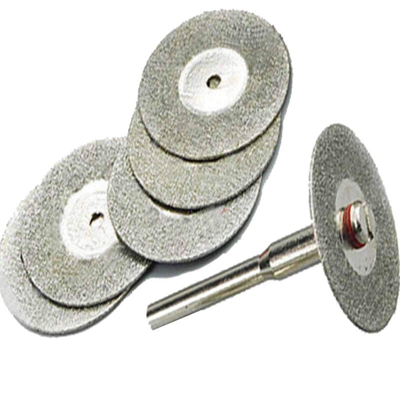 DIY Crafts Diy Crafts India 152 30 Mm Diamond Discs Emery Cutting Blades Drill Bit Mandrel for Dremel Multicolor 5 Piece  - Image 1