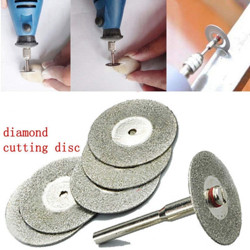 DIY Crafts Diy Crafts India 152 30 Mm Diamond Discs Emery Cutting Blades Drill Bit Mandrel for Dremel Multicolor 5 Piece  - Image 2