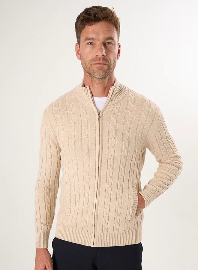 FELIX HARDY Cable Knit Cardigan