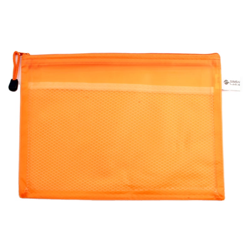 Simba Mesh Zipper Folder Orange A4 Model S6644-7O