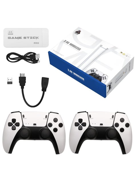 Wireless Retro Game Console, HD 4K Classic Retro Game Console, Mini Arcade Two Player Game Console Plug & Play Video Game Stick, 23 Classic Emulators Definition HDMI Output Adults Kids Gift (64G)