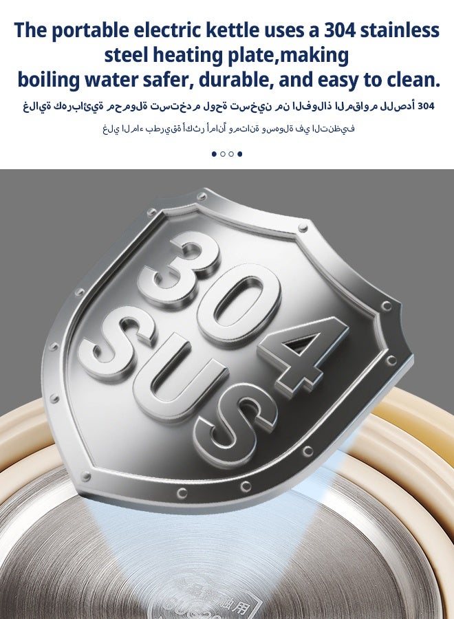  كاو غلايات كهربائية، غلايات كهربائية قابلة للطي، أباريق شاي محمولة سعة 600 مل، تصميمات مضادة للاحتراق الجاف، مناسبة للرحلات والتخييم والسيارات الترفيهية والاستخدامات المنزلية - Image 5