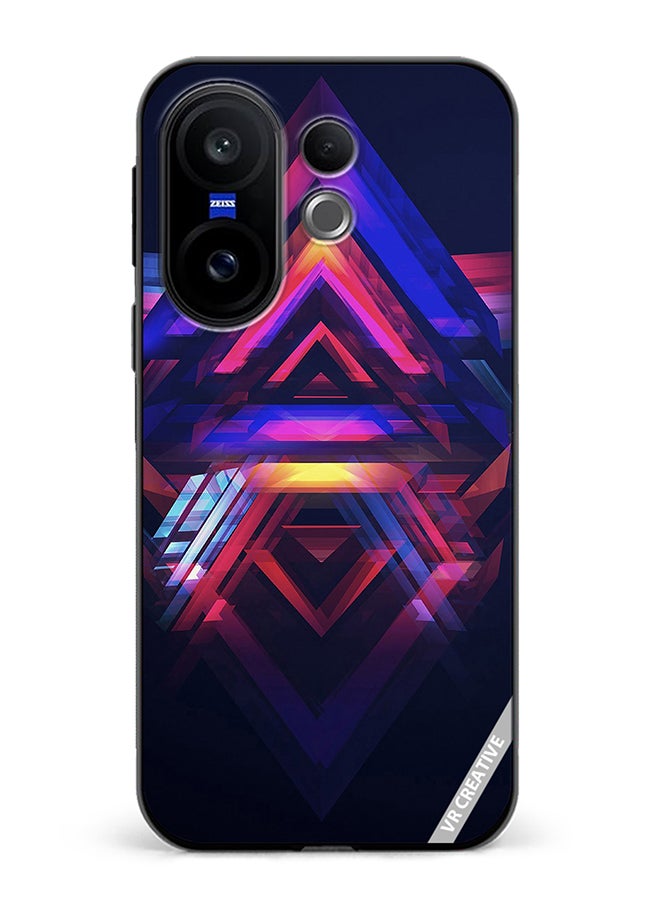 Protective Case Cover For Vivo X200 FE Abstract Design Multicolour