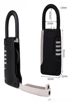 Generic Black Lockbox Portable Resettable Hanging Key Safe Combination Lock Box for House Keys Realtors Vacation Rentals  - Image 2