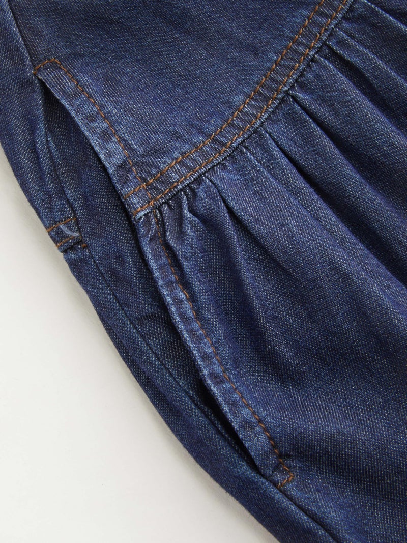 CIDER Womenâ€™s Long Jean Denim Tiered Button Down High Waisted Maxi Skirts - Image 3