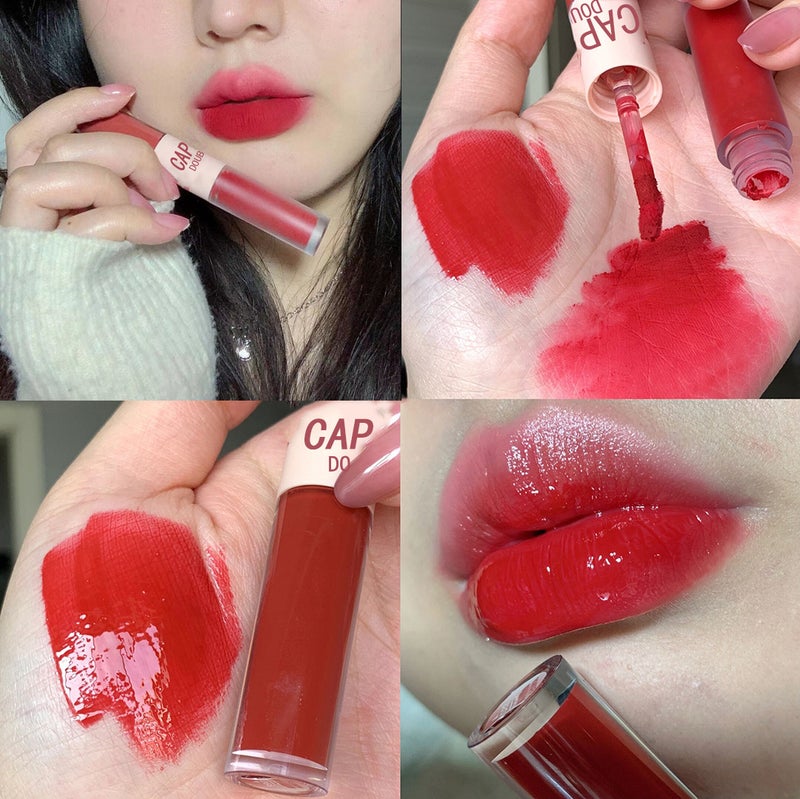 Cappuvini New Color Fun Double-Headed Lip Glaze Mirror Water Light Lip Glaze Student High-Looking Domestic Goods - Image 1