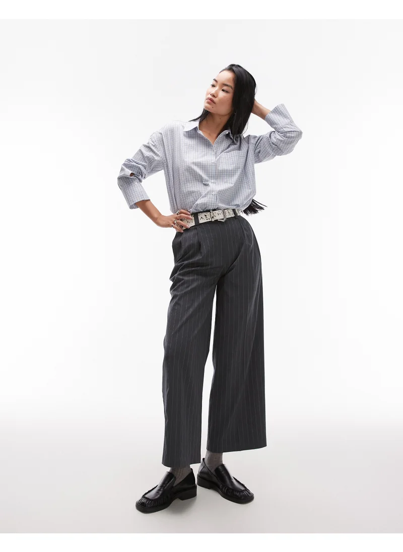 توب شوب Co-Ord Wide Leg Pinstripe Tailored Trouser