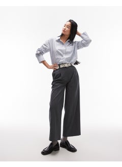 TOPSHOP Co-Ord Wide Leg Pinstripe Tailored Trouser  - Image 1